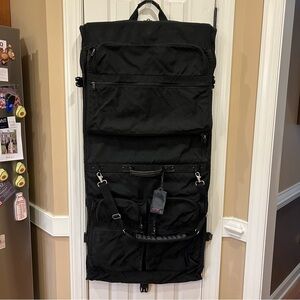 Vintage Tumi Foldable Garment Travel Bag Black Crossbody Strap